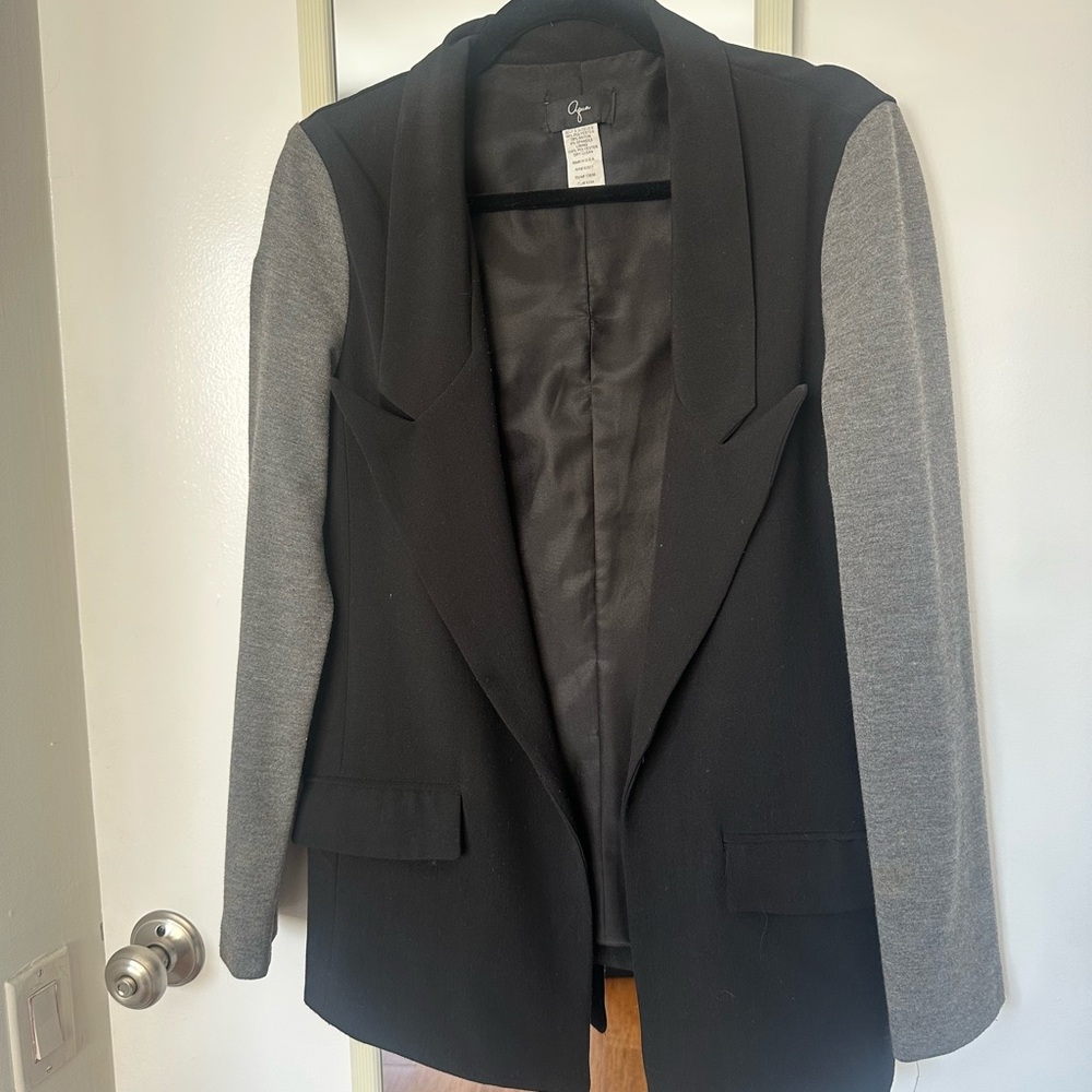 Aqua Black and Gray Two-Tone Blazer